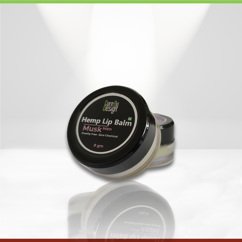 Cure By Design Hemp Lip Balm Musk for Men 8gm