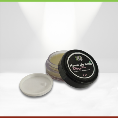 Cure By Design Hemp Lip Balm Musk for Men 8gm