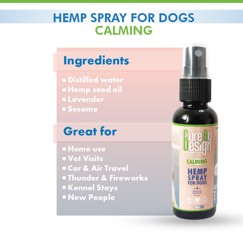 Cure By Design Hemp Spray for Pets - Calming