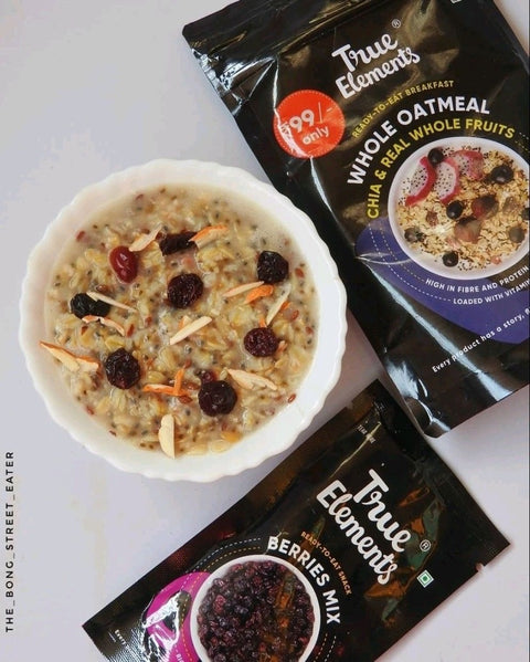 True Elements Whole Oatmeal with Chia and whole Fruits