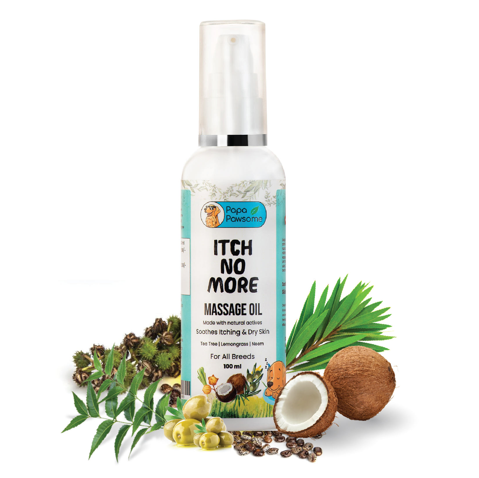 Papa Pawsome Itch No More Massage Oil for Dog