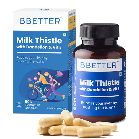 BBetter Milk Thistle Supplement I Liver Detox  I 60 Veg Capsules