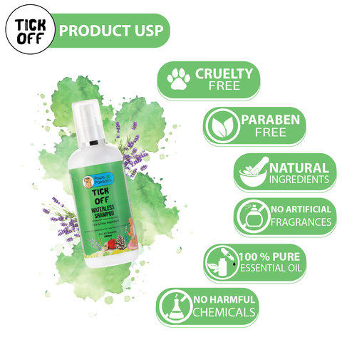 Papa Pawsome Tick Off Waterless Shampoo I 200ml