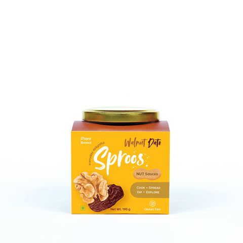 Sproos Nut Sauce | Walnut Date | No Preservative | No Added Sugar | 190gm