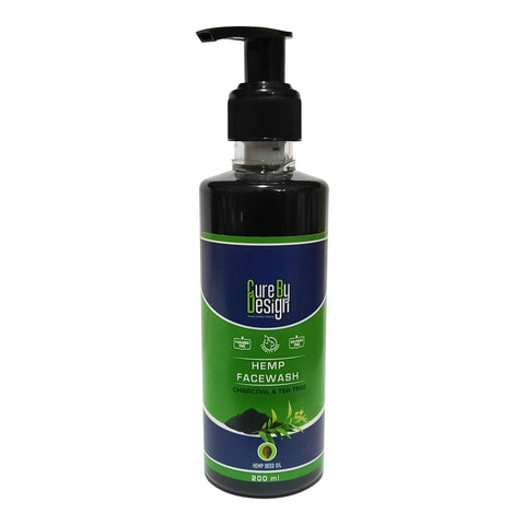 Cure By Design Hemp, Charcoal & Tea Tree Oil Facewash