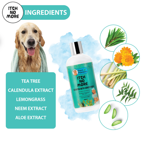 Papa Pawsome Itch No More Shampoo with Conditioner for Dog I 250 ml