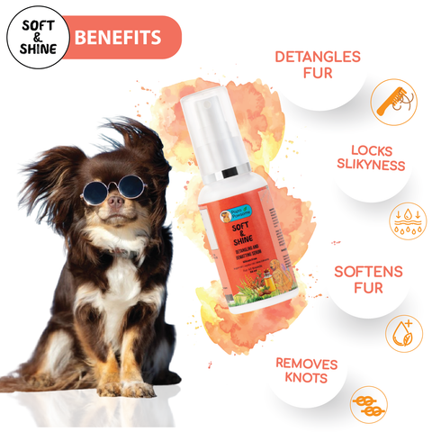 Papa Pawsome Soft & Shine Detangling Fur Serum for Dog I 50 ml